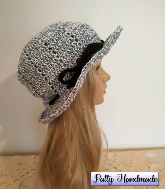 Cappello estivo donna realizzato ad uncinetto