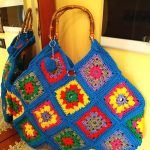 Borsa uncinetto realizzata con la tecnica del Granny Square