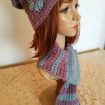Set composto da cappello e scaldacollo realizzato ad uncinetto