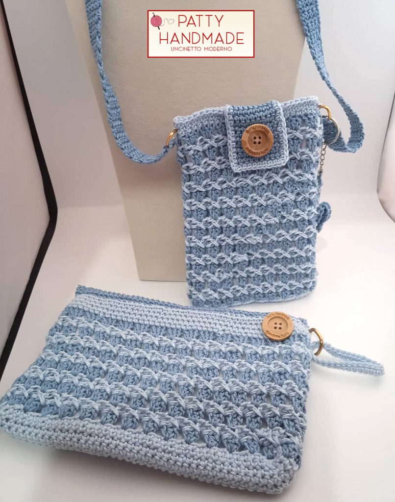 Set di accessori per borsa realizzati ad uncinetto ⋆ Patty Handmade